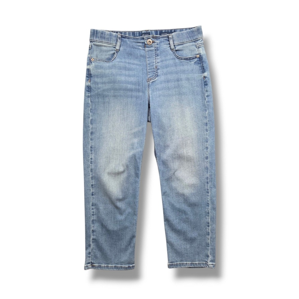 J Jill High Rise Straight Leg Crops Jeans Womens 6 Petite Stretch Denim